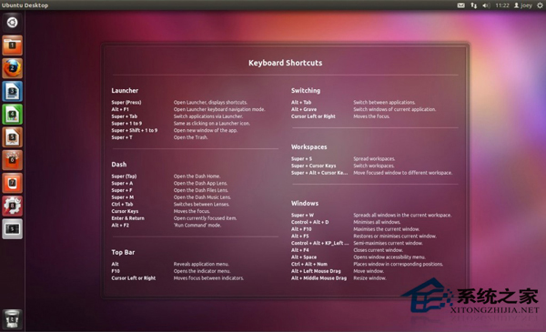 Ubuntu系统服务自定义的热键有哪些？