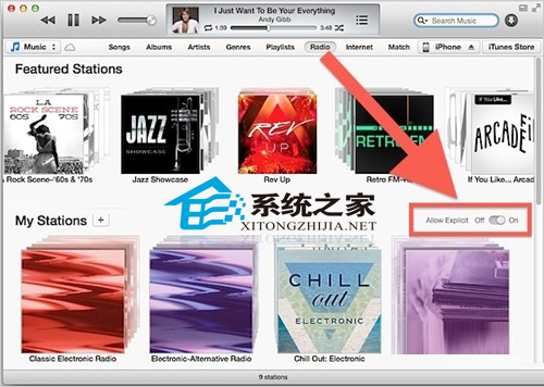  MAC中将iTunes Radio的歌词自动过滤功能取消的方法