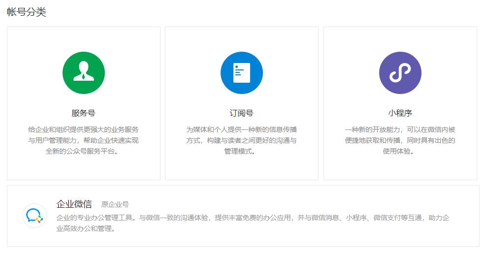 微信公众号体系