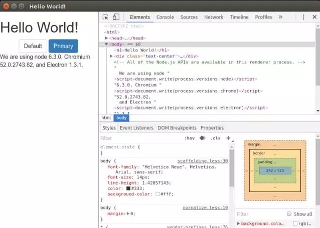 使用Bootstrap、Electron和JavaScript开发桌面应用
