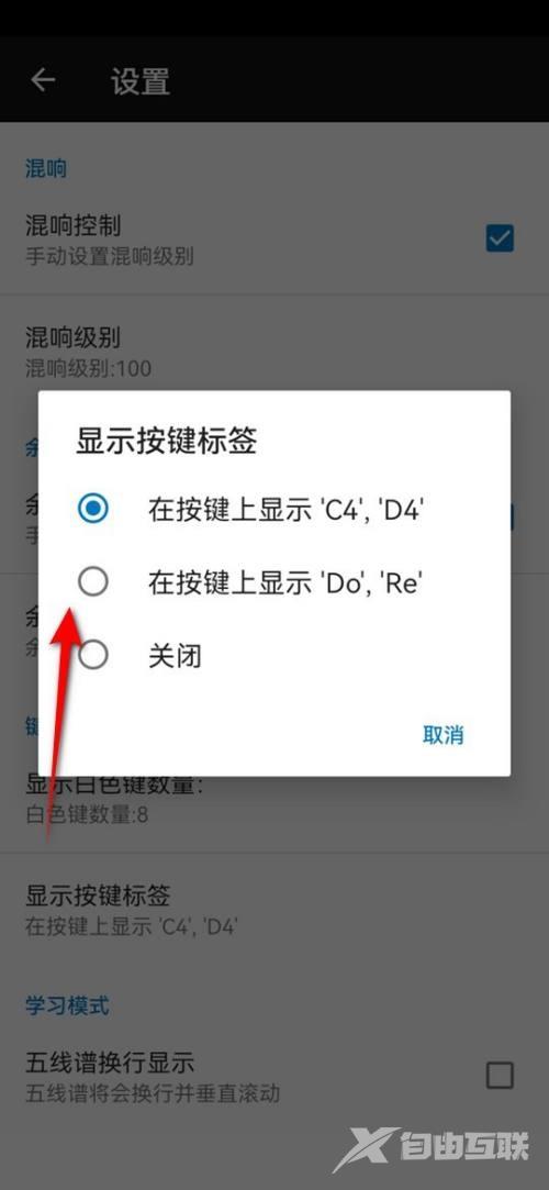 完美钢琴按键标签显示怎么设置？完美钢琴按键标签显示设置教程截图