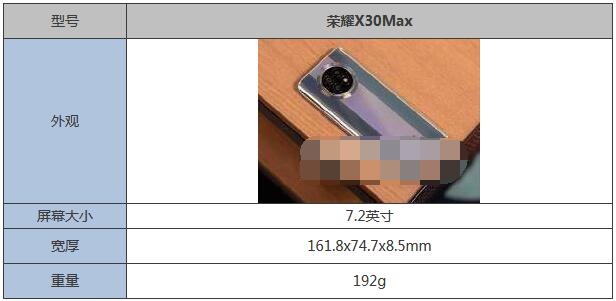 荣耀x30max多大多重？荣耀x30max重量尺寸介绍