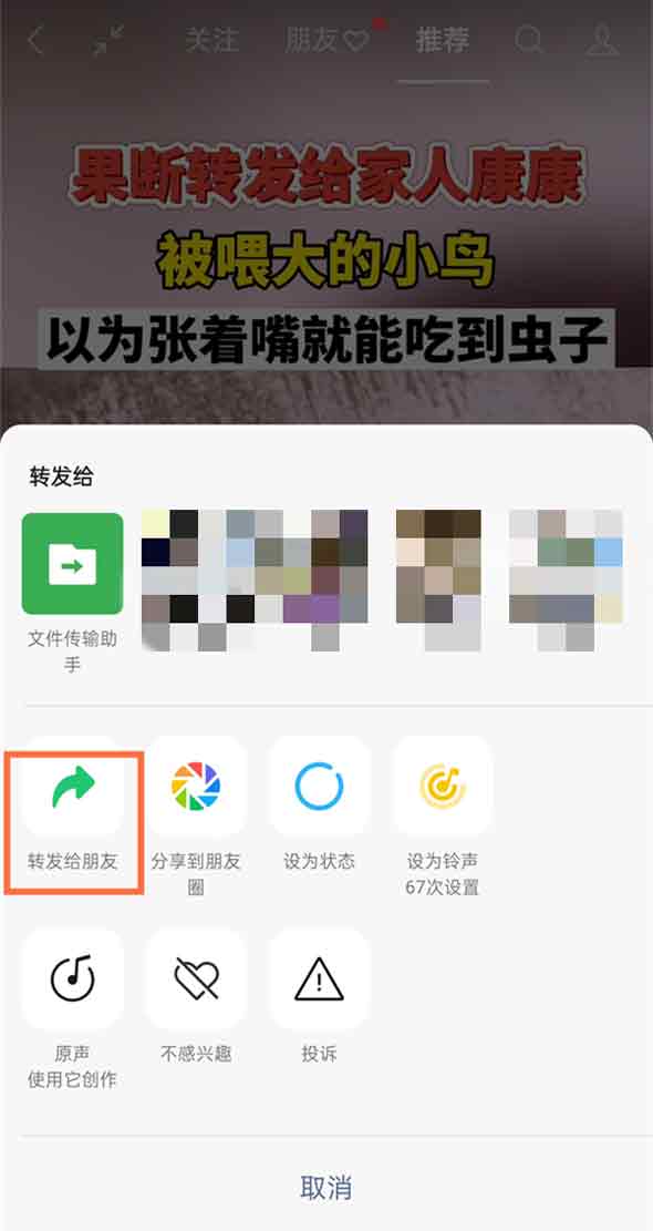 微信视频号如何转发给朋友？微信视频号转发给朋友操作步骤截图