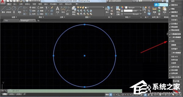 AutoCAD 2019显示线宽方法