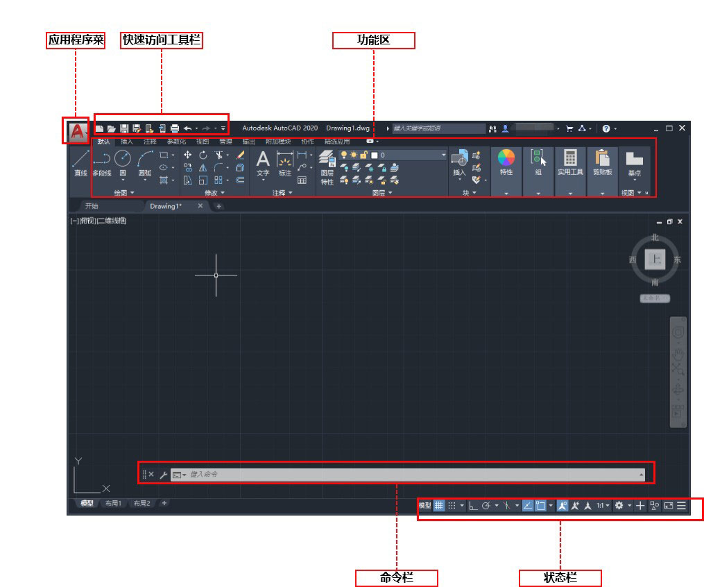 AutoCAD2019工作界面