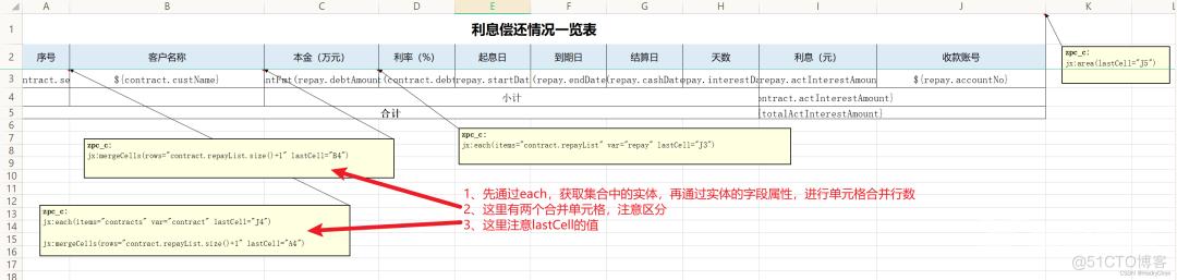 Java 导出 Excel神器：JXLS_合并单元格_05