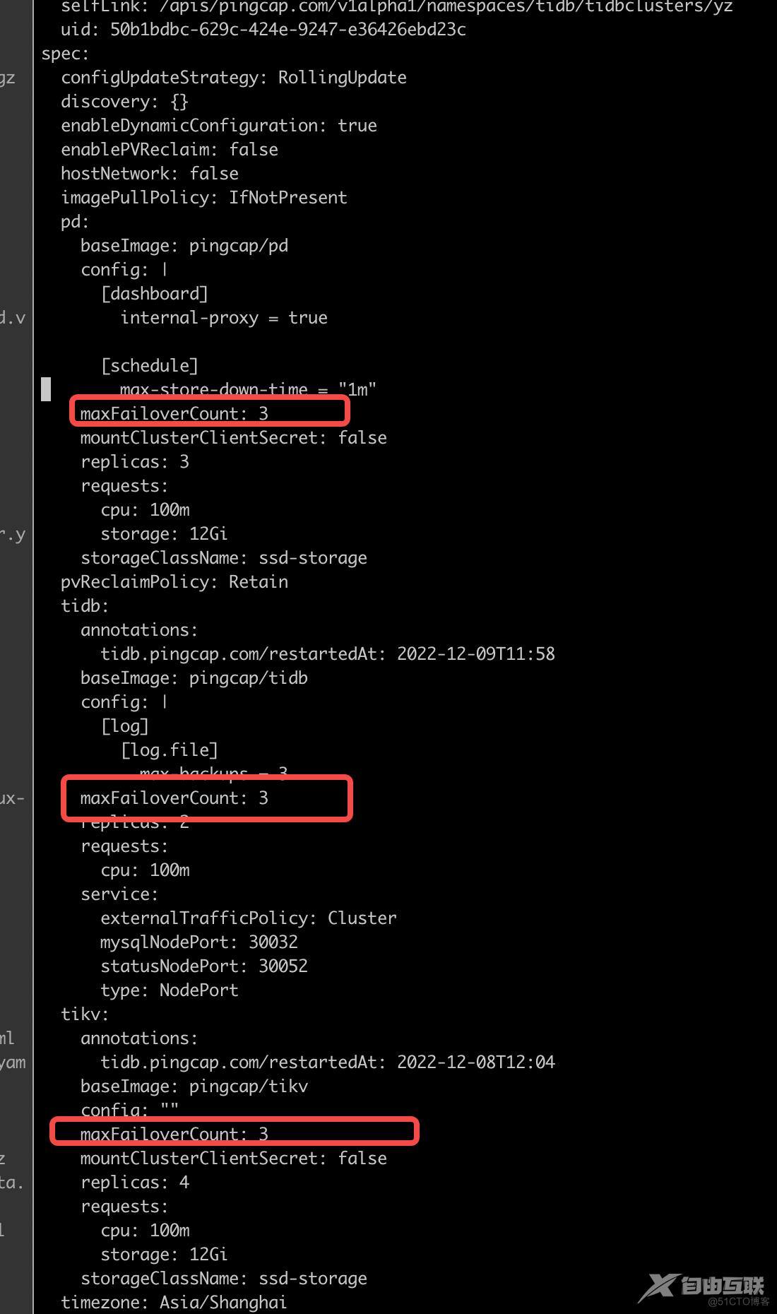   TiDB Operator配置TiDB集群故障自动转移_API_08