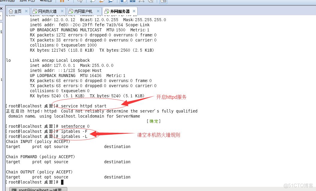 Linux防火墙基础知识及应用；设置SNAT策略，局域网共享上网；DNAT策略，发布内部服务器_知识_22