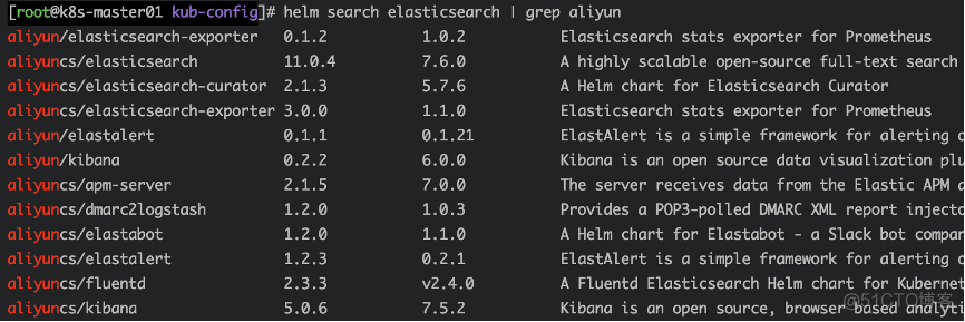 基于kubernetes实现efk日志收集--aliyun_kubernetes部署efk