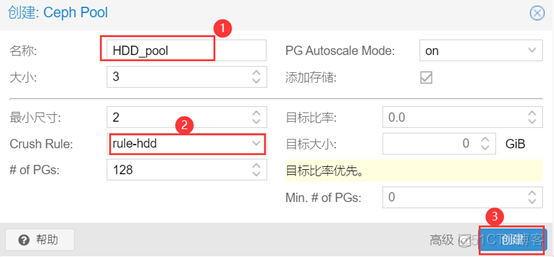 Proxmox VE 超融合集群创建多个Ceph Pool_宿主系统_06