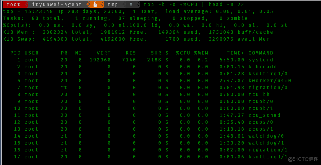 巧用linux-top的批处理模式