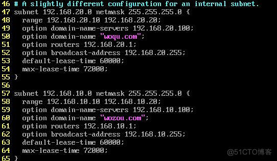DHCP服务的搭建与配置_配置文件_14
