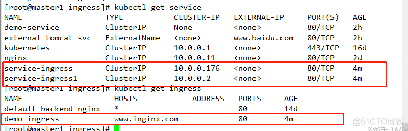 kubernetes  service  和 ingress