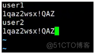 user 
Iqaz2wsx!QAZ 
user2 
Iqaz2wsx!QAZI 