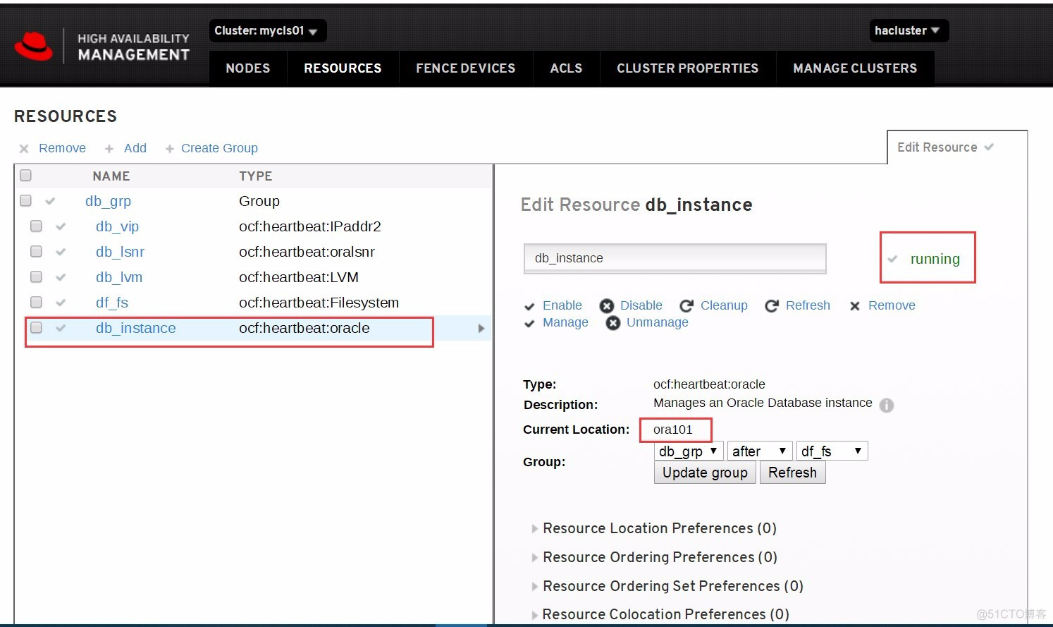 Rhel 7 pcs 实现oracle 12c高可用