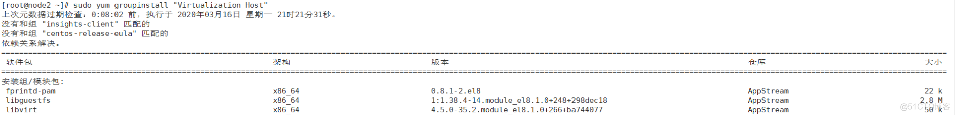 在CentOS 8上安装 KVM / QEMU 进行虚拟化