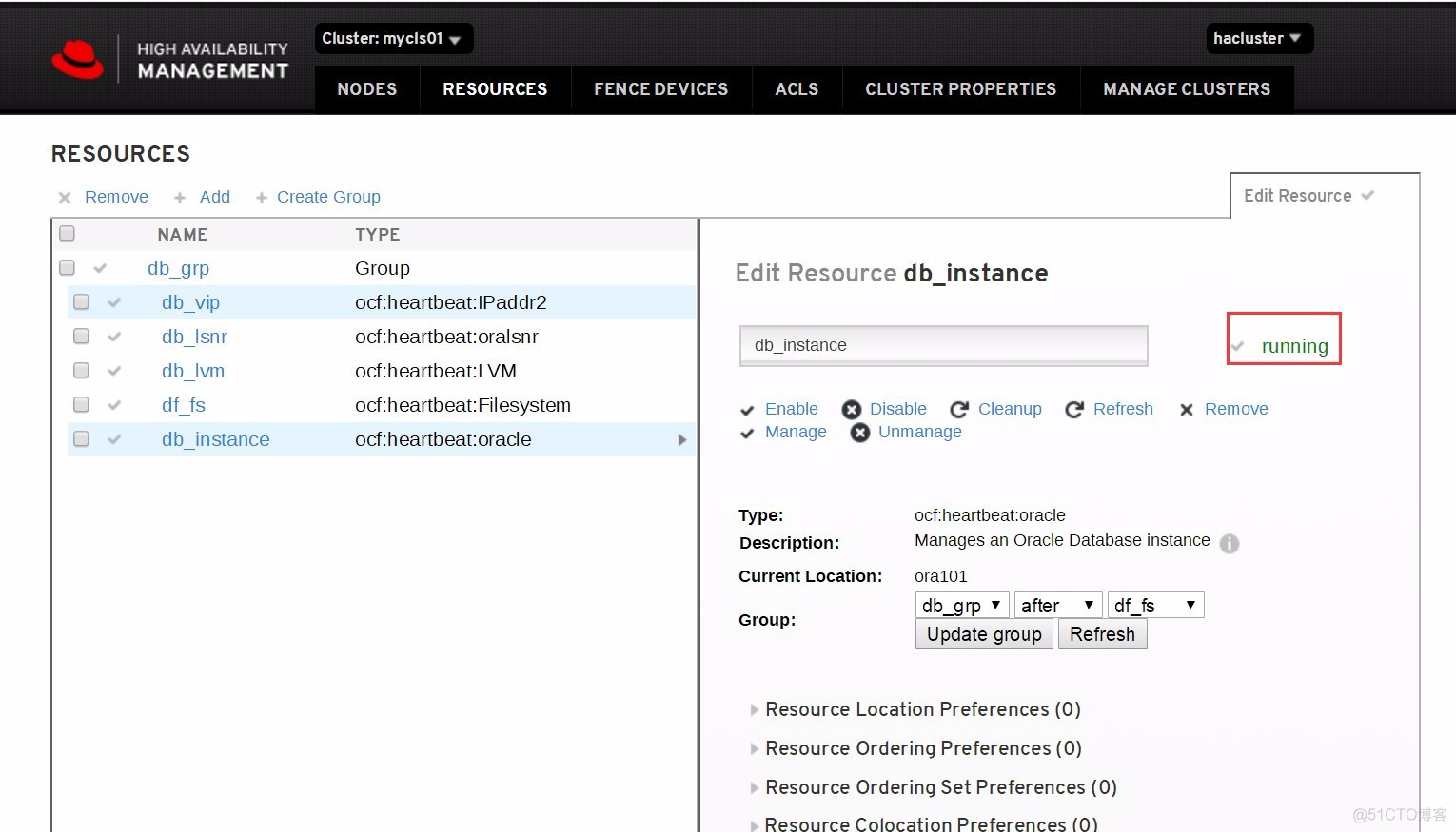 Rhel 7 pcs 实现oracle 12c高可用