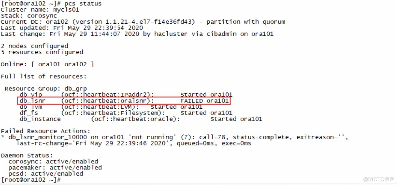 Rhel 7 pcs 实现oracle 12c高可用