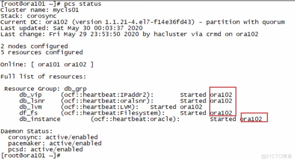 Rhel 7 pcs 实现oracle 12c高可用