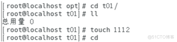 rootmocathost 
SFR o 
root8t ocalhost 
[ root8tocaIhost 
optlg cd 
toll* 
tot g 
touch 1112 
tot cd 