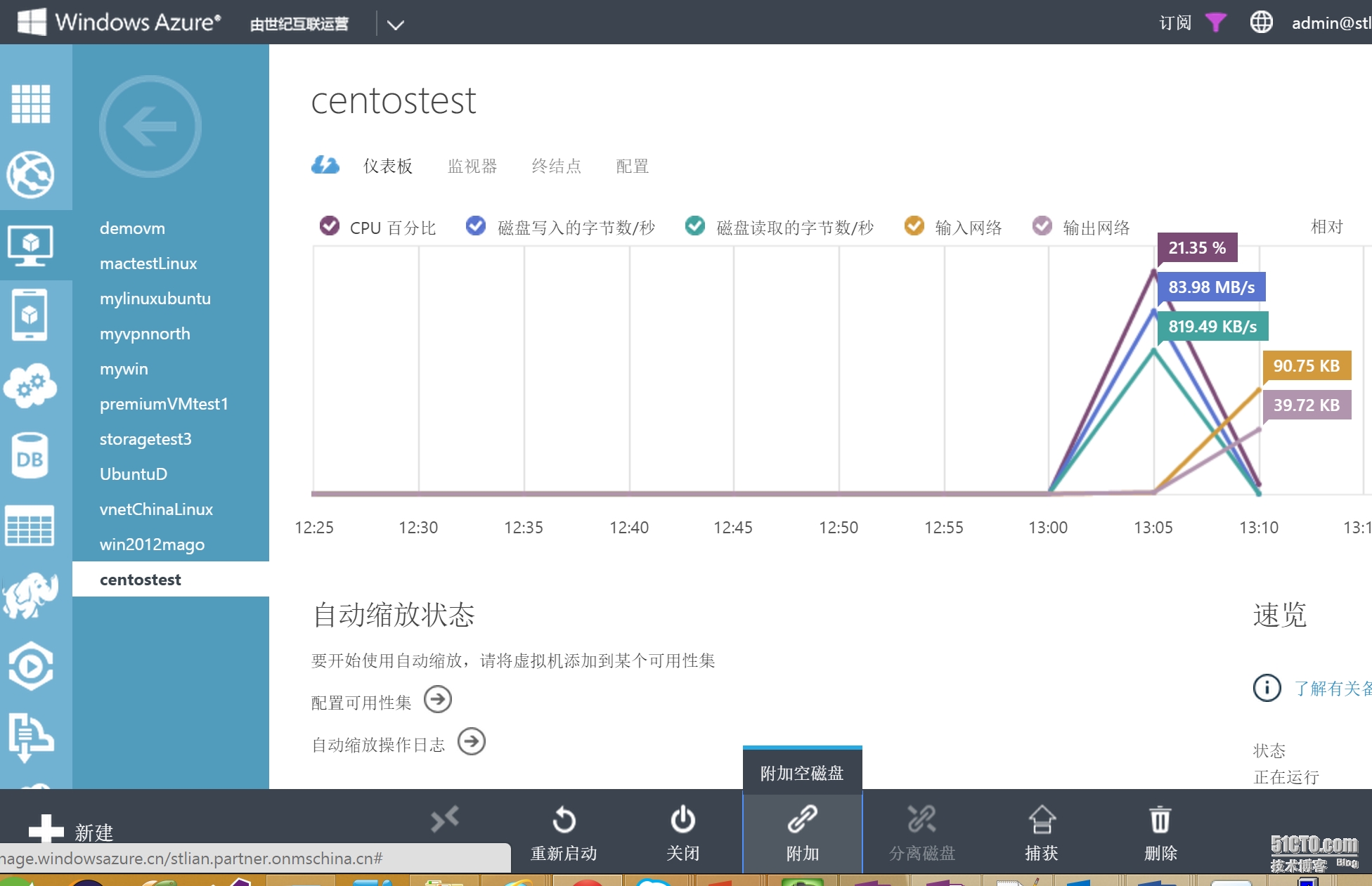 Azure上如何在Linux下挂载数据磁盘_Azure_03