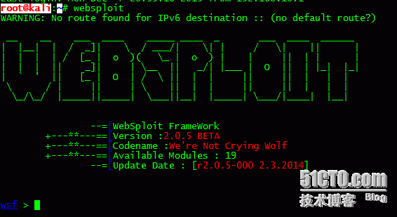 Kali Linux Web渗透测试之 WebSploit_websploit
