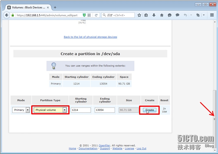 基于iSCSI下的openfiler2.99下使逻辑卷最大化（命令行方式）_iSCSI_07