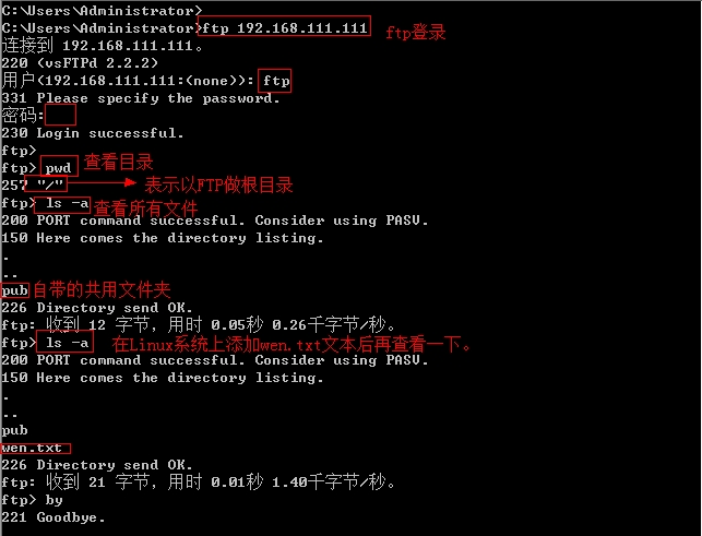 用三种不同的方法访问Linux系统上的FTP服务过程详解_用三种不同方式访问FTP服务_04