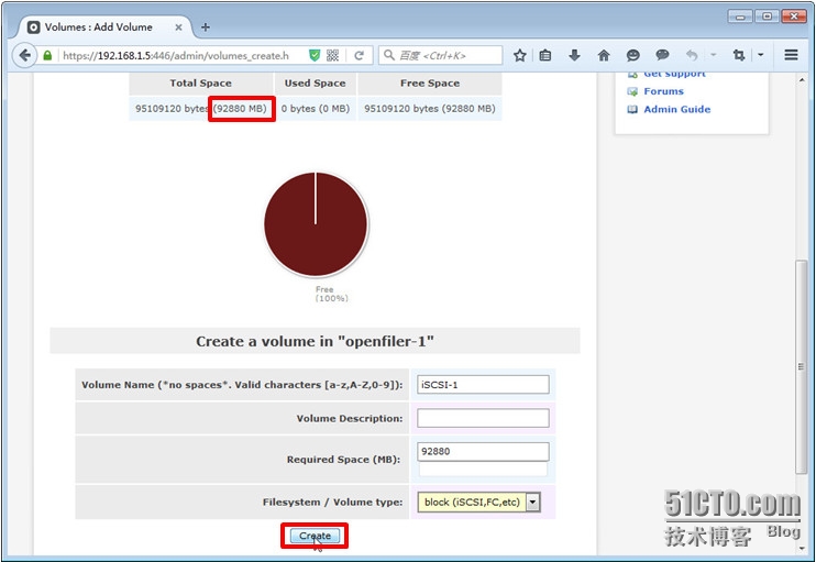 基于iSCSI下的openfiler2.99下使逻辑卷最大化（命令行方式）_openfiler_14