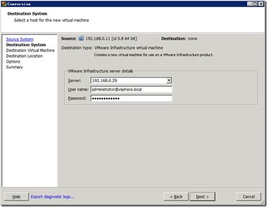 VMware Converter Standalone 6.1.1 P2V迁移Linux一例_vmware_03