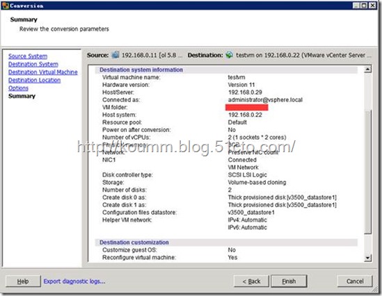 VMware Converter Standalone 6.1.1 P2V迁移Linux一例_vmware_08