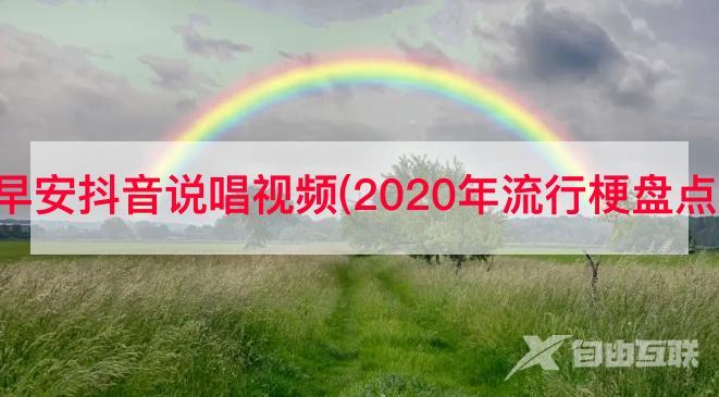 早安抖音说唱视频(2020年流行梗盘点)