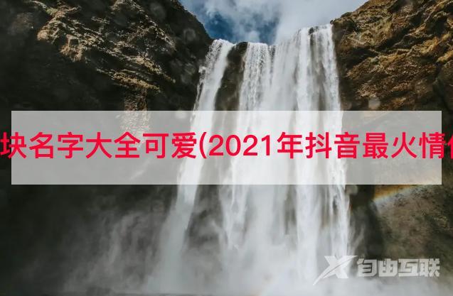 抖音情感板块名字大全可爱(2021年抖音最火情侣网名动漫)