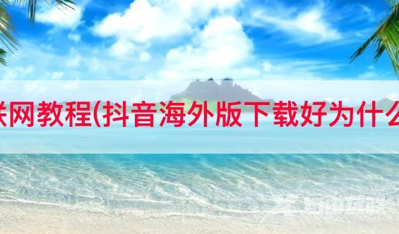 海外抖音联网教程(抖音海外版下载好为什么连不上网)