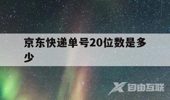 京东快递单号20位数是多少(京东快递单号20位数是多少啊)