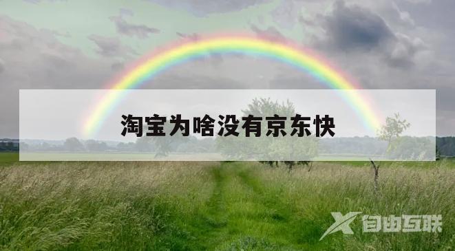 淘宝为啥没有京东快(为什么淘宝打开很快京东很慢)