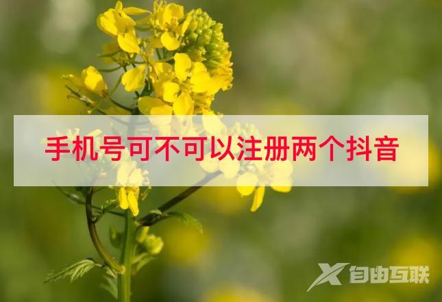 手机号可不可以注册两个抖音