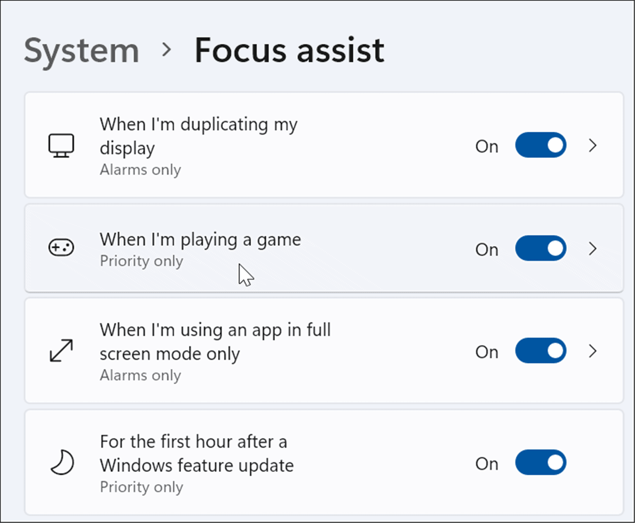 Win11使用及设置焦点辅助Focus Assist的方法