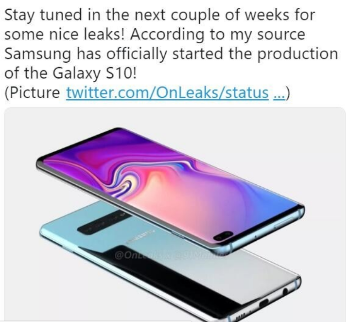 三星Galaxy S10系列机型已开始量产