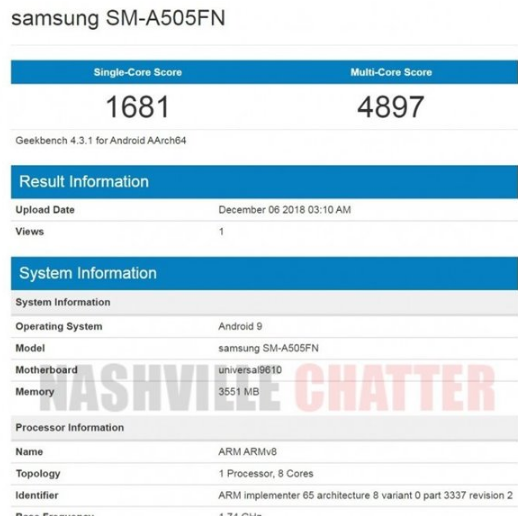 三星Galaxy A50新爆料：配2400万像素摄像头、5000mAh大电池