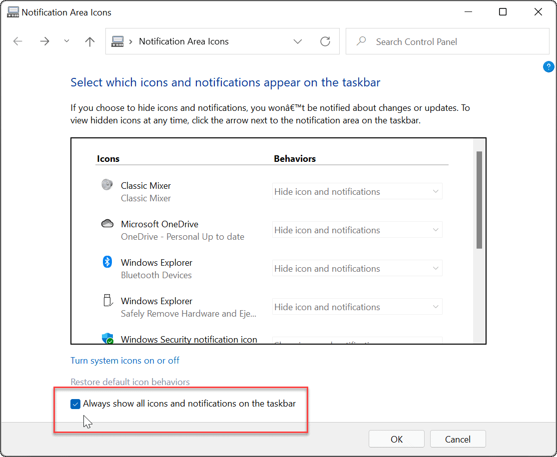 Win11系统如何显示任务栏角图标溢出来