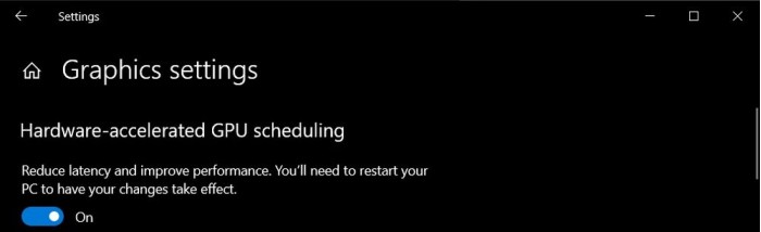 Win10使用技巧之启用硬件加速GPU调度