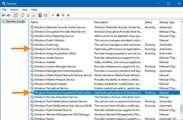 在Windows 10中重建字体缓存，解决各种字体问题的方法