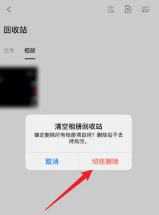 阿里云盘app怎么清空相册回收站(2)