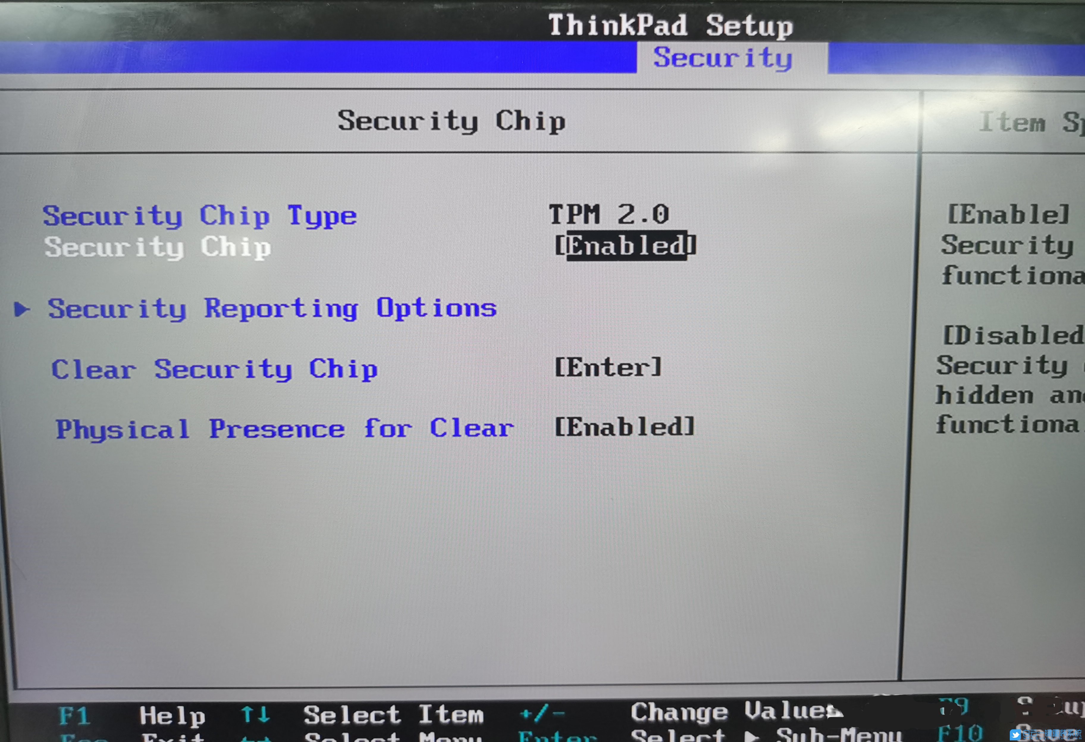 联想电脑,ThinkPad,开启TPM,TPM 2.0步骤