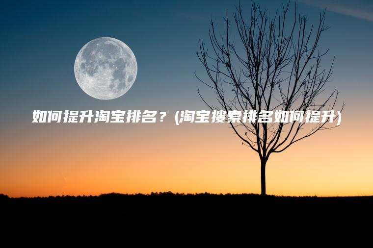 如何提升淘宝排名？(淘宝搜索排名如何提升)