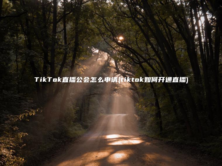 TikTok直播公会怎么申请(tiktok如何开通直播)