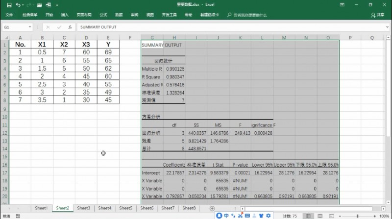 用excel进行回归分析(4)