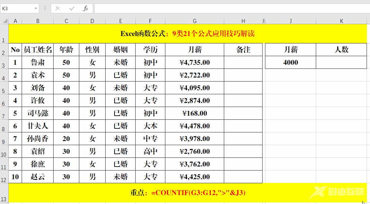 常用的excel表格制作公式有哪些