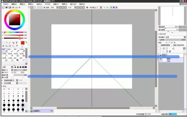 sai透视尺工具怎么用？sai怎么绘制透视插画？